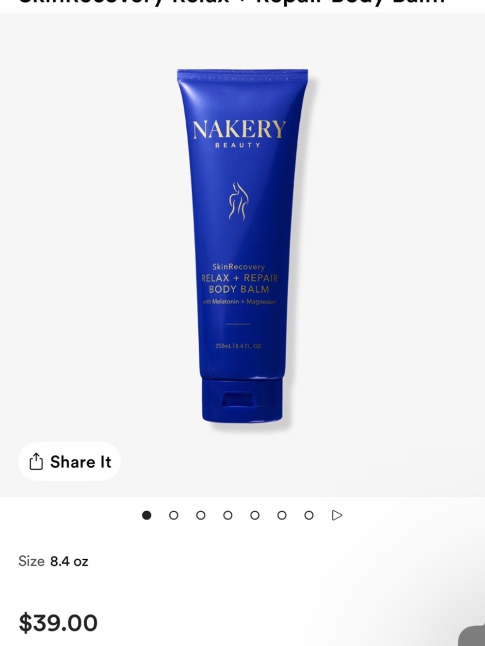 Nakery Beauty SkinRecovery Relax + Repair Body Balm — Blue